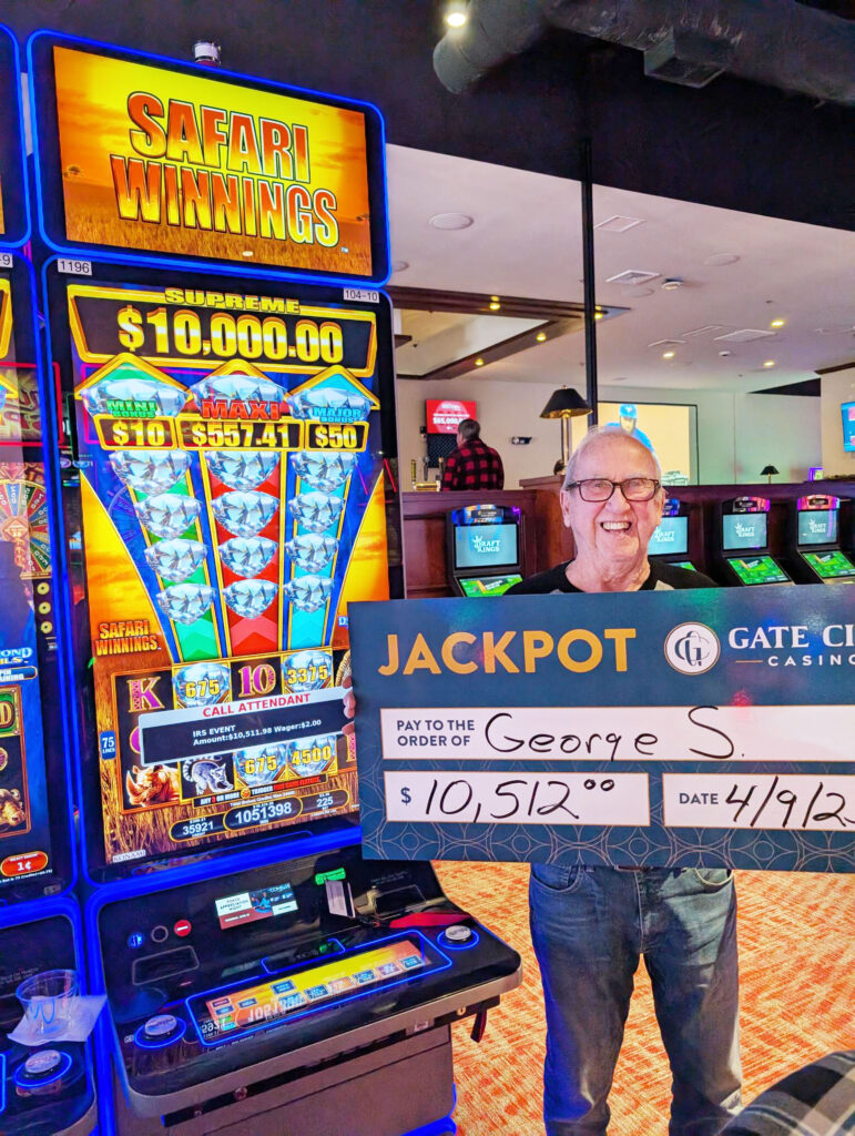 George S won $10,512 at Gate City Casino