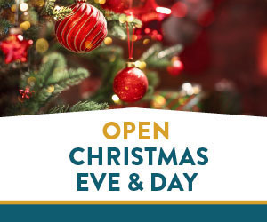 open Christmas Eve & Day