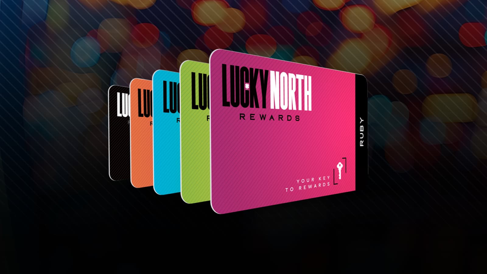 Lucky North Rewards stacked cards