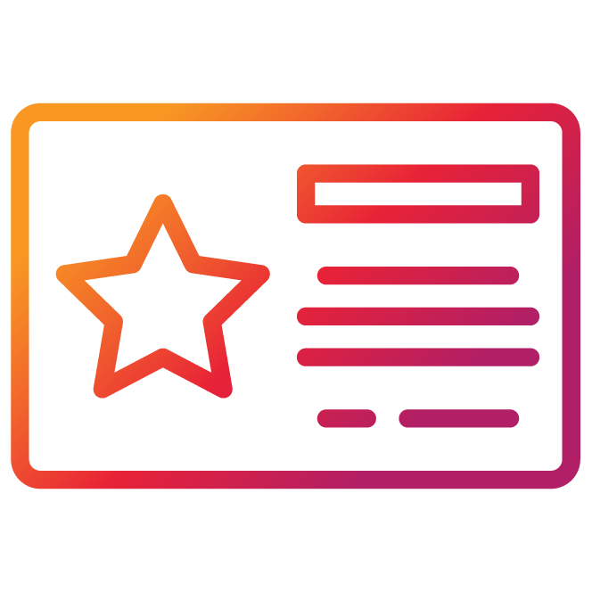 Membership card icon